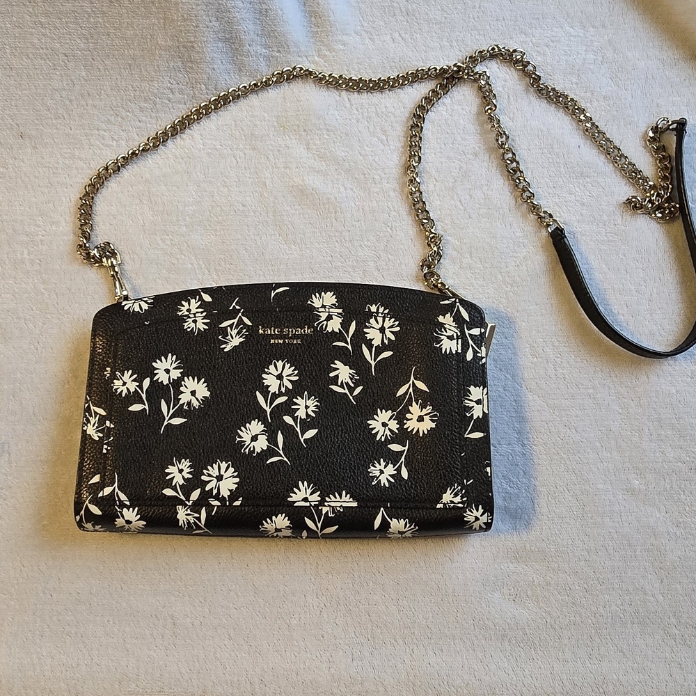Kate Spade Black Floral Crossbody Bag